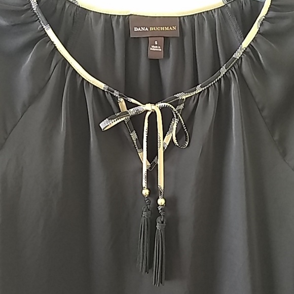 Black  Long Sleeve Sheer Blouse Size Small - Picture 3 of 6